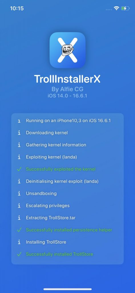 TrollInstallerX 一键安装巨魔商店超简单上手插图5 TrollInstallerX 一键安装巨魔商店超简单上手插图5